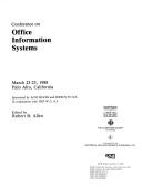 Cover for Conference on Office Information Systems