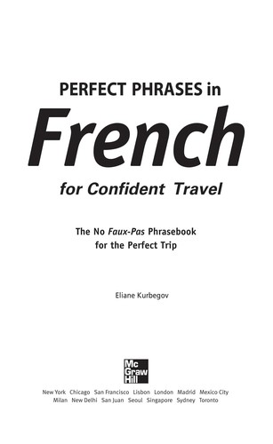 Cover for Perfect phrases in French for the confident travel