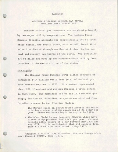 Cover for Montana coal gasification project feasibility study