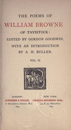 Cover for poems of William Browne of Tavistock