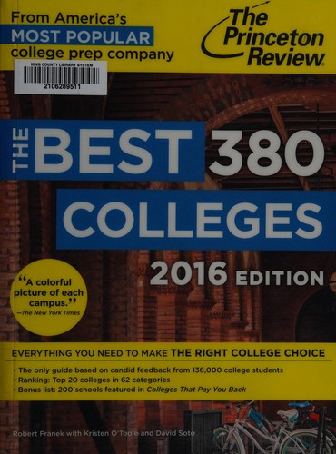 Cover for The best 380 colleges