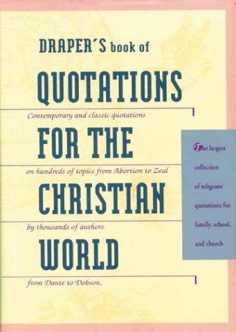 Cover for Draper's book of quotations for the Christian world