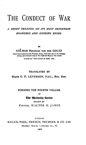 Cover for The conduct of war