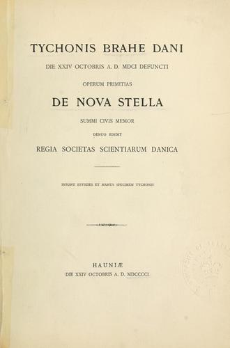 Cover for Operum primitias De nova stella.