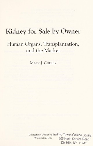 Cover for Kidney for sale by owner