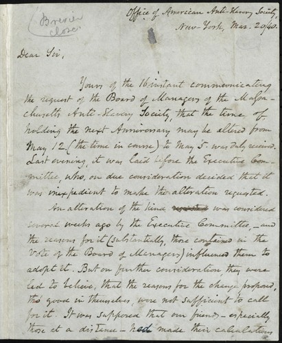 Cover for [Letter to] Dear Sir