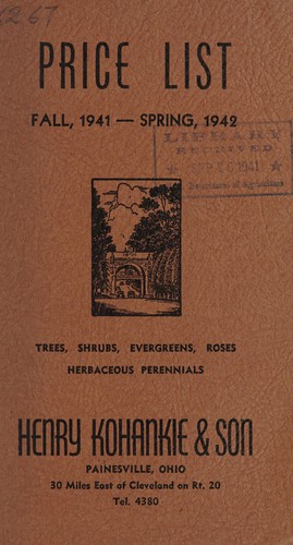 Cover for Price list