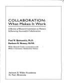 Cover for Collaboration--what makes it work