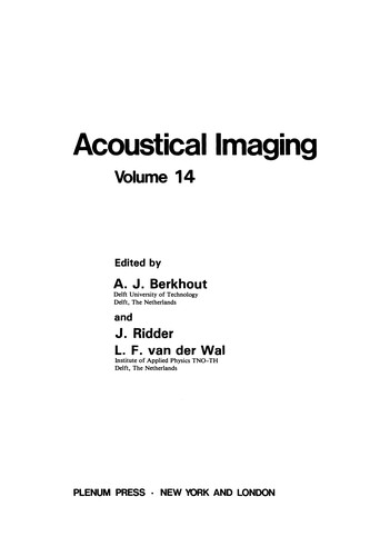 Cover for Acoustical Imaging
