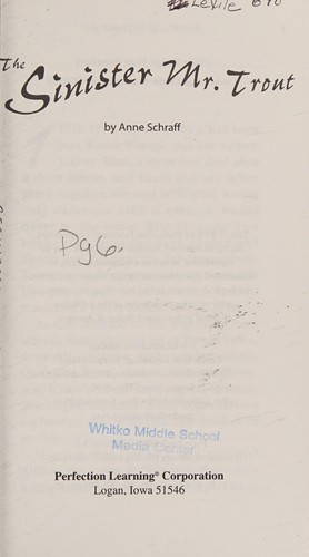 Cover for Sinister Mr. Trout