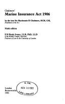 Cover for Chalmers' Marine Insurance Act, 1906