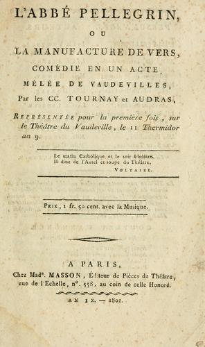 Cover for abbé Pellegrin