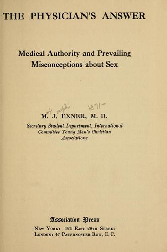 Cover for The physician's answer