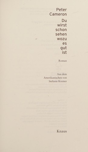 Cover for Du wirst schon sehen wozu es gut ist