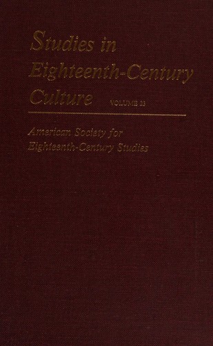 Cover for Studies in Eighteenth-Century Culture