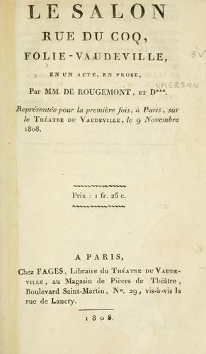 Cover for Le salon rue du Coq
