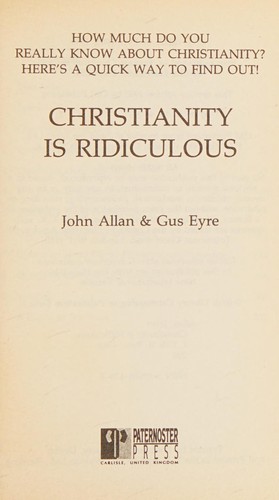 Cover for Christianity is Ridiculous: