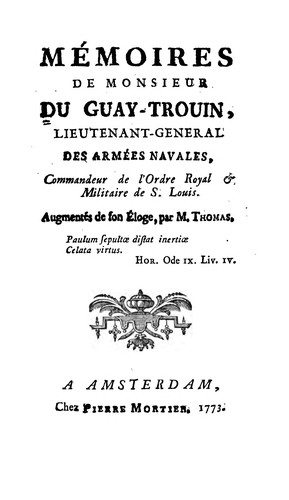 Cover for Mémoires de Monsieur Du Guay-Trouin