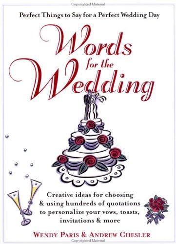 Cover for Words for the Wedding