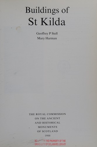 Cover for Buildings of St. Kilda