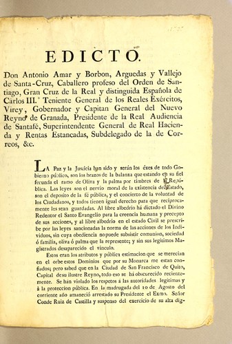 Cover for Edicto
