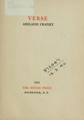 Cover for Verse