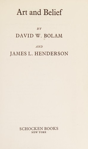 Cover for Art and belief