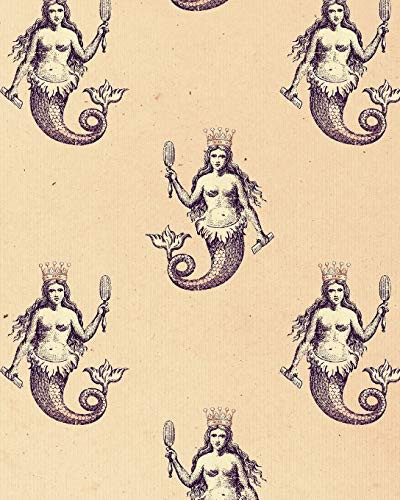 Cover for Mermaid Nostalgia Composition Notebook - Large Ruled Notebook - 8x10 Lined Notebook
