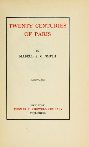 Cover for Twenty centuries of Paris
