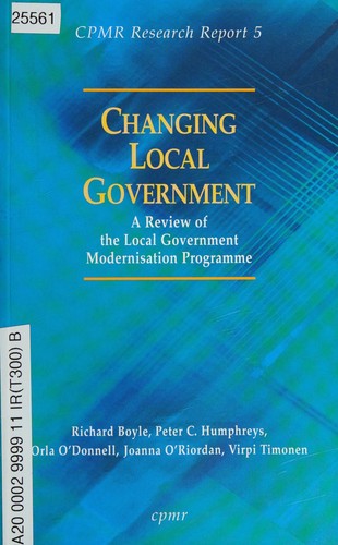 Cover for Changing local government