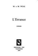 Cover for L' errance