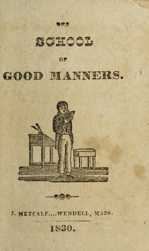 Cover for The school of good manners