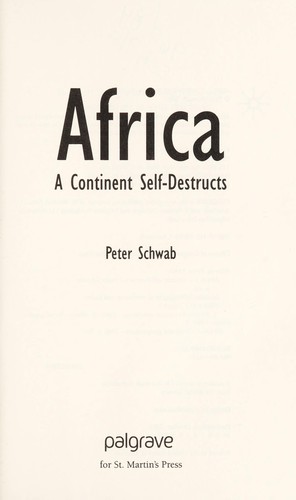 Cover for Africa