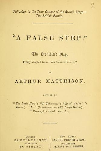 Cover for A false step