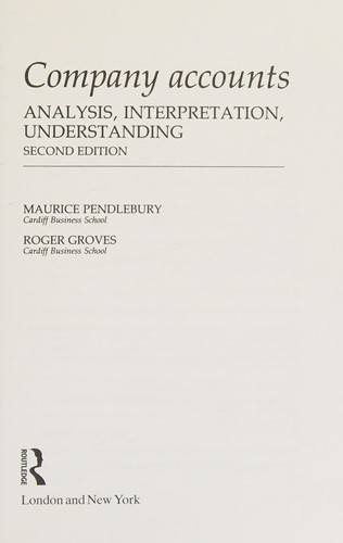 Cover for Company Accounts