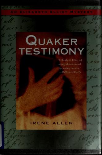 Cover for Quaker testimony