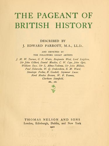 Cover for The pageant of British history