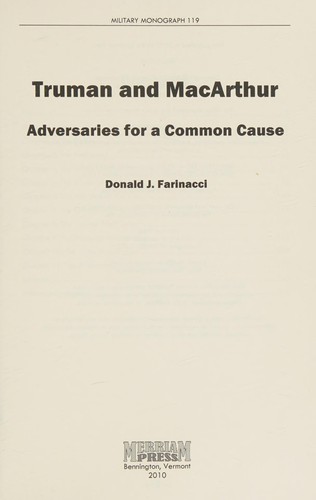 Cover for Truman and MacArthur