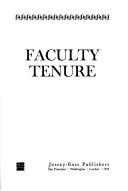 Cover for Faculty Tenure