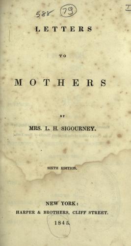 Cover for Letters to mothers.