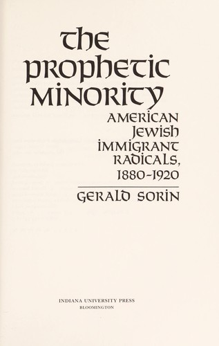 Cover for The prophetic minority