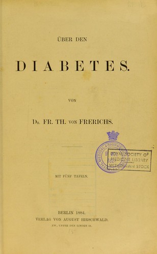 Cover for Über den Diabetes
