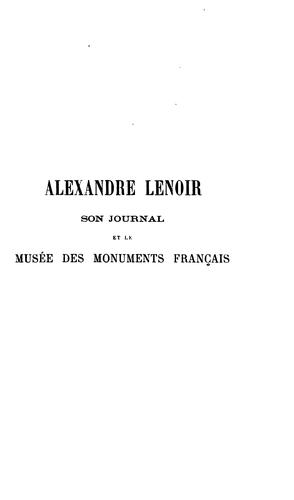 Cover for Alexandre Lenoir