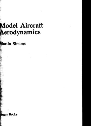 Cover for Model Aircraft Aerodynamics