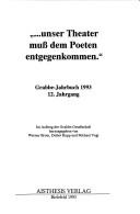 Cover for "Unser Theater muss dem Poeten entgegenkommen"