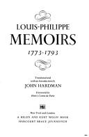 Cover for Memoirs, 1773-1793