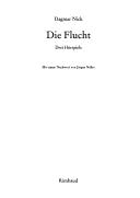 Cover for Die Flucht