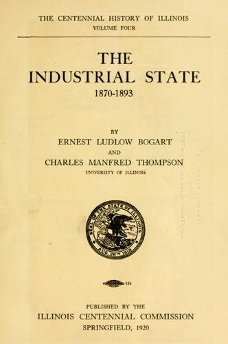 Cover for The industrial state, 1870-1893