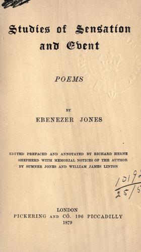 Cover for Studies of sensation and event