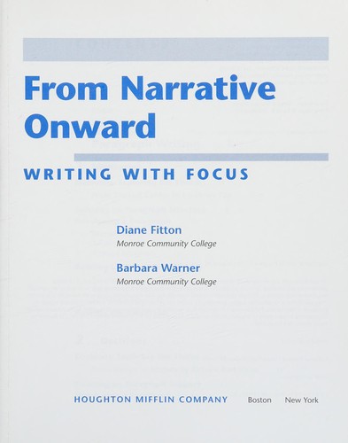 Cover for From Narrative Onward
